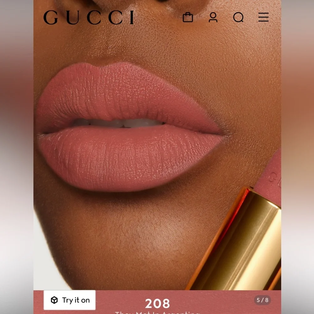 GUCCI Matte Lipstick 208 They Met in Argentina Rouge à Lèvres Mat Lipstick